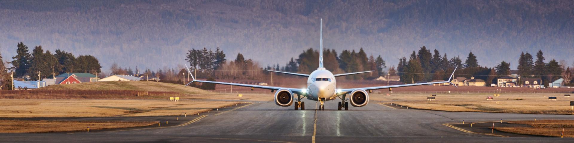 Image of plane on runway
